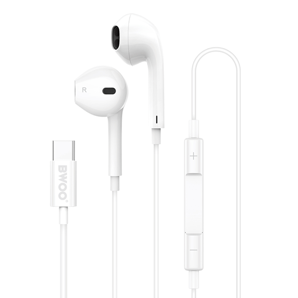 BWOO vadu austiņas HF175 USB-C digitālais interfeiss balts