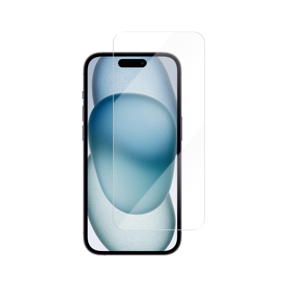 Vmax rūdīts stikls 2,5D Normal Clear Glass priekš iPhone 15 6,1" / 16 6,1";
