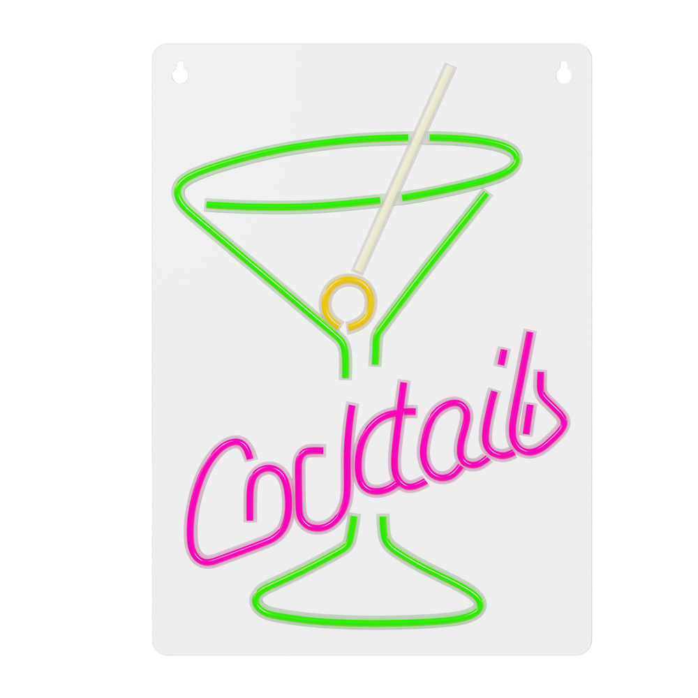 Neon PLEXI LED COCKTAILS rozā zaļš FPNE02X Forever Light