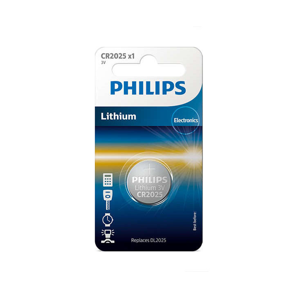 Akumulators PHILIPS CR2025 litija 1 gab Blister