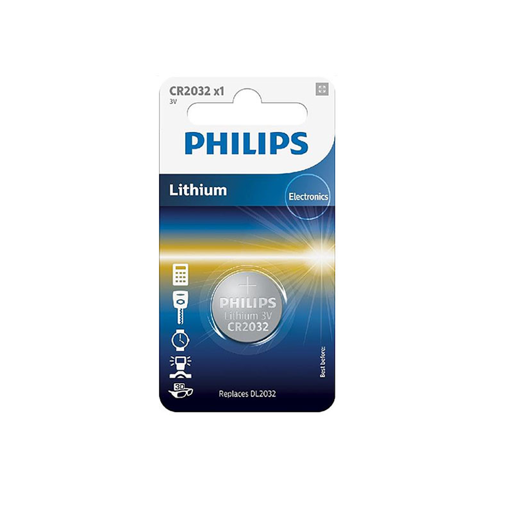 Akumulators PHILIPS CR2032 litija 1 gab Blister