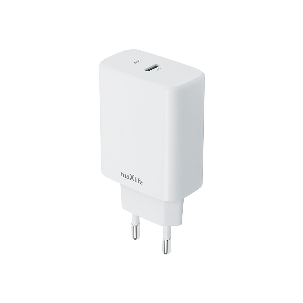 Maxlife MXTC-10-20C PD QC lādētājs 1x USB-C 20W balts