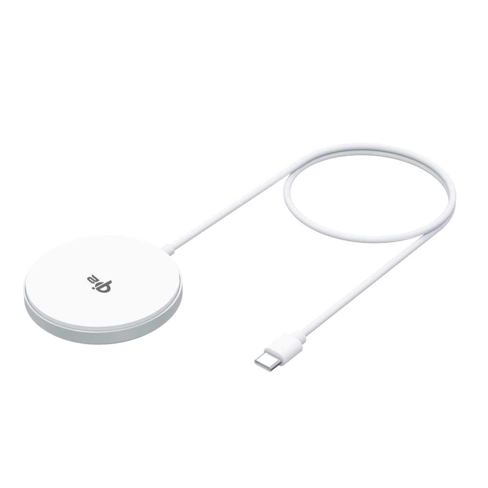 Forever MAWC-300 magnētiskais bezvadu lādētājs Qi2 15W sudraba krāsā