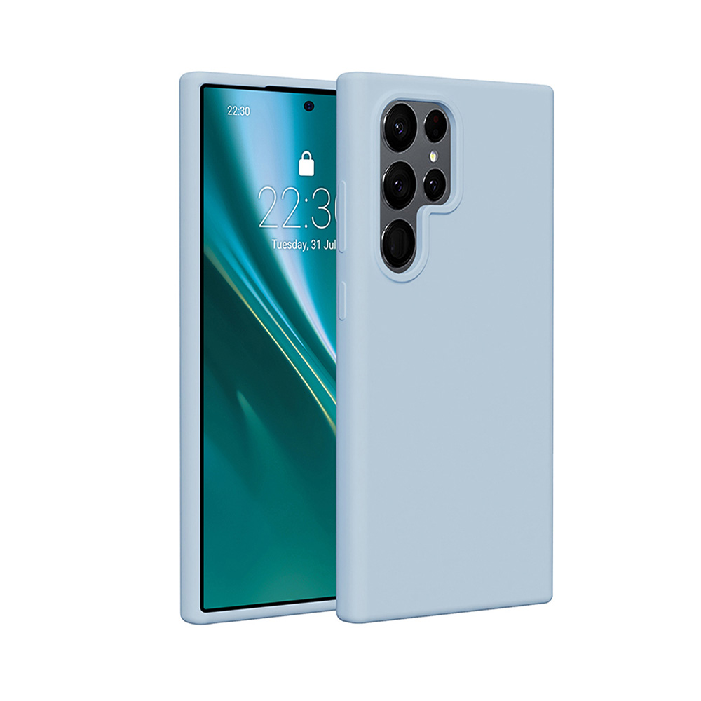 Etteri Silikona maciņš for Samsung Galaxy S25 Ultra gaiši zils