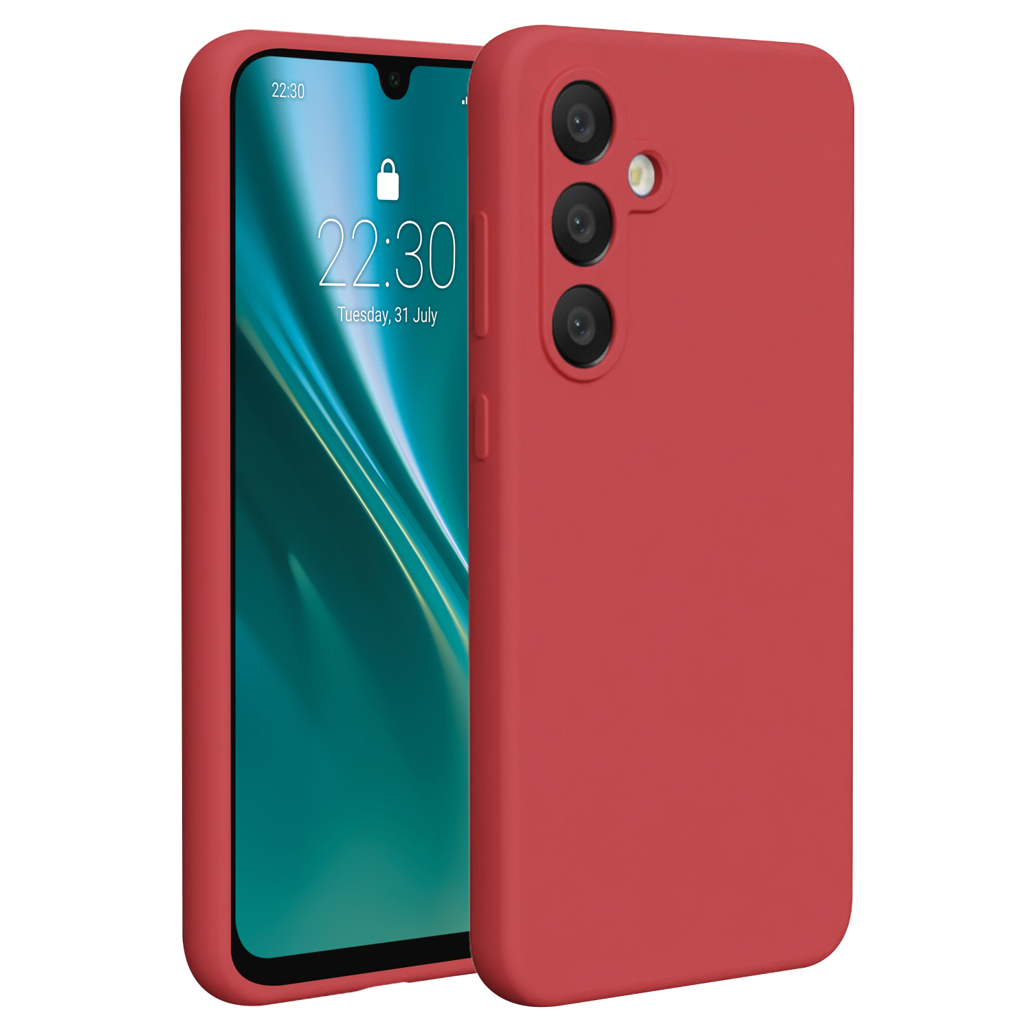 Etteri Silikona maciņš for Samsung Galaxy S24 FE raspberry