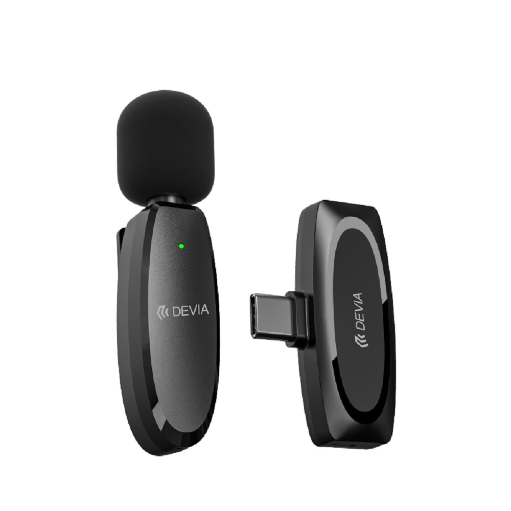 Devia microphone for smartfon Kintone USB-C melns