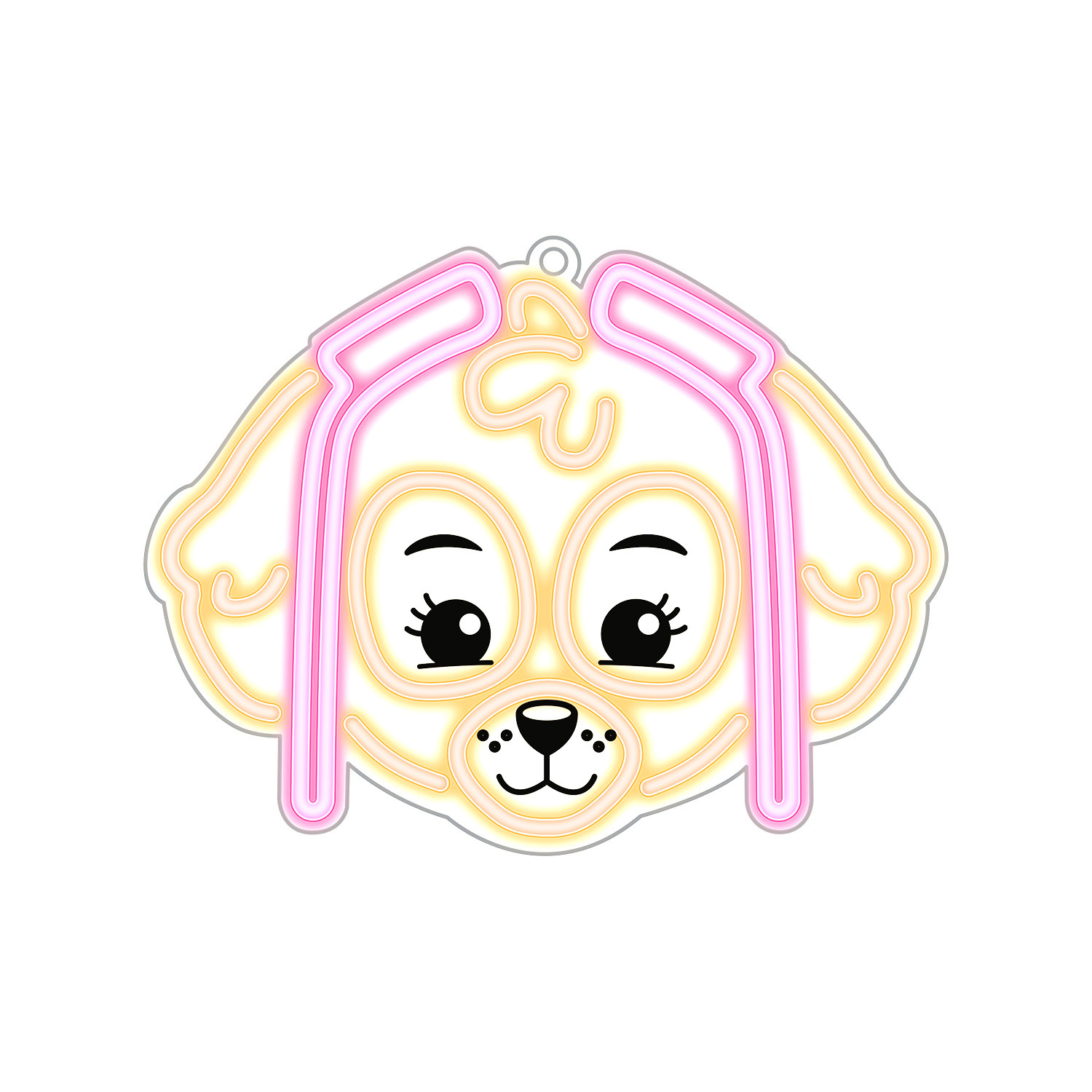 Hanging neon LED Paw Patrol on plexiglass - Skye OW-130546