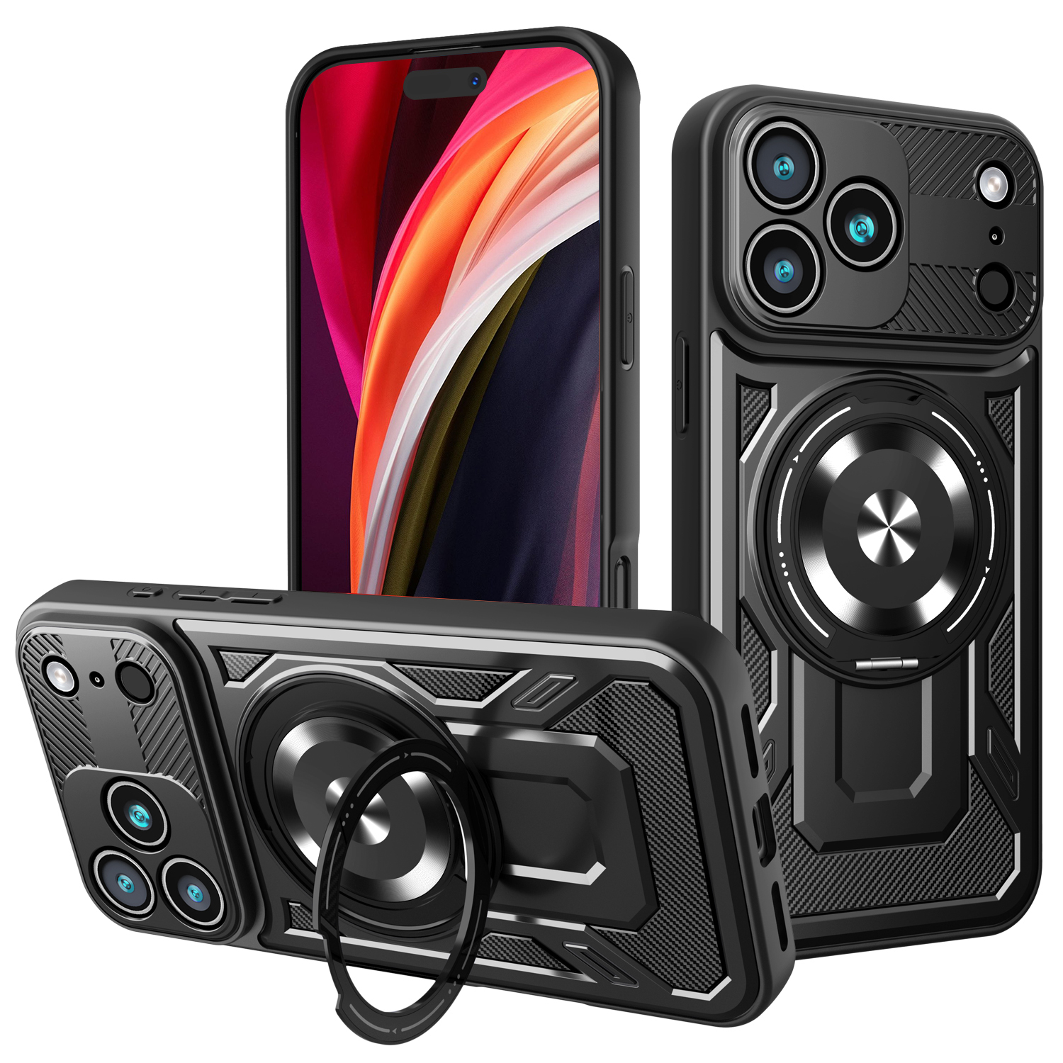 Defender Armor Mag maciņš for iPhone 17 Pro Max 6,9" melns