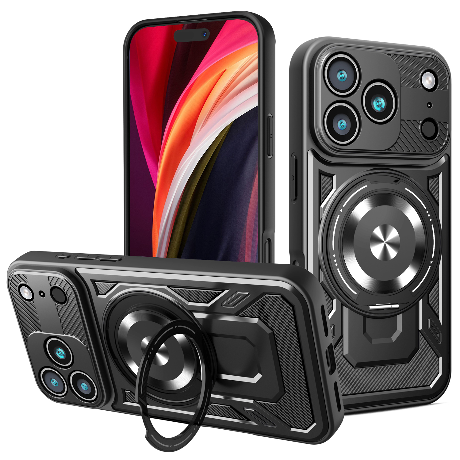 Defender Armor Mag maciņš for iPhone 17 Pro 6,3" melns