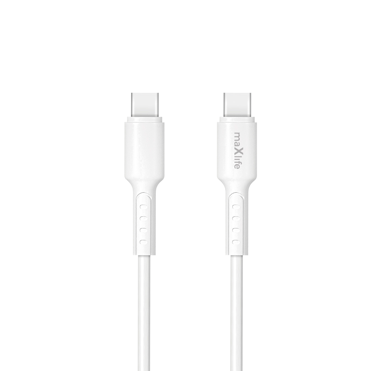 Maxlife MXUC-13 kabelis USB-C - USB-C 1,0 m 60W balts