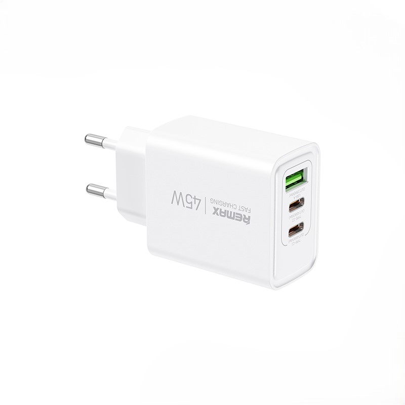 KIDDY SERIES 45W RP-U139 2xUSB-C/1xUSB NETWORK LĀDĒTĀJS balts