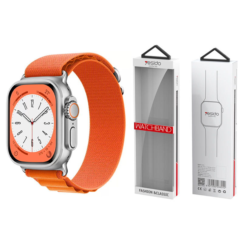 YESIDO WB24 APPLE WATCH SPORT SIKSNIŅA LOOP 38/40/41 ORANGE