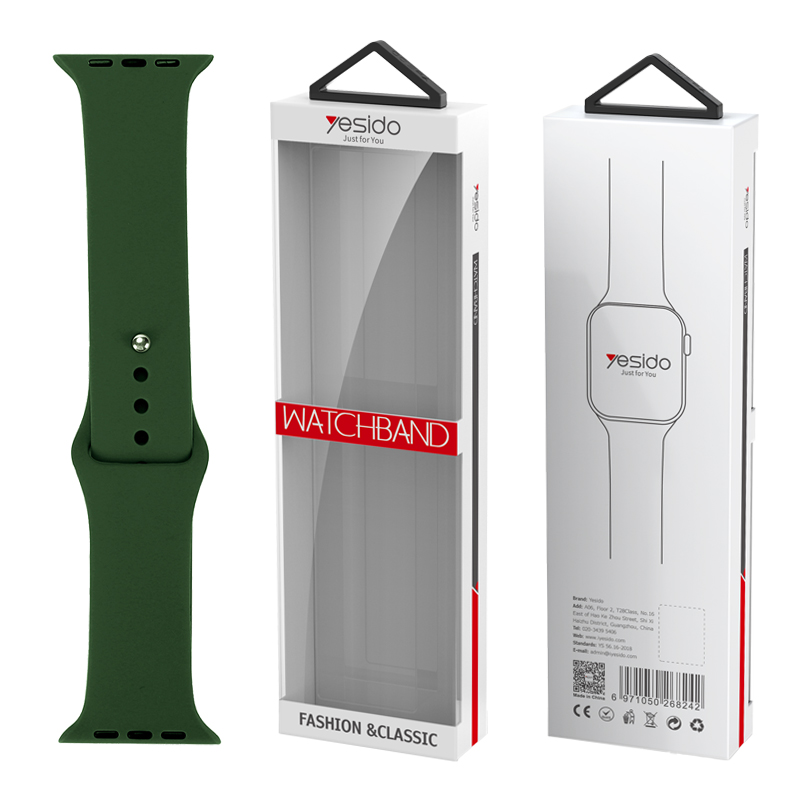 YESIDO WB44 SILIKONA SIKSNIŅA FOR iWATCH S 38/40/41 (97+110) #43 ALFALFA