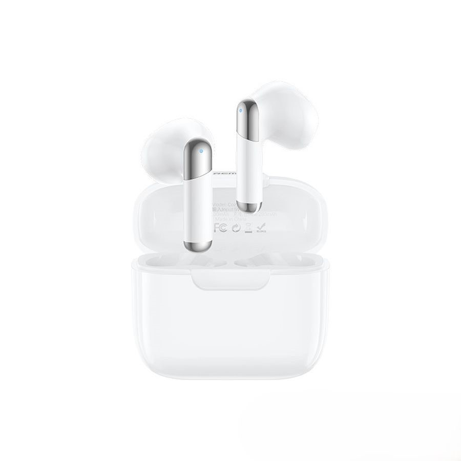 REMAX BLUETOOTH HEADPHONES TWS W37 balts ENC BT 5.4