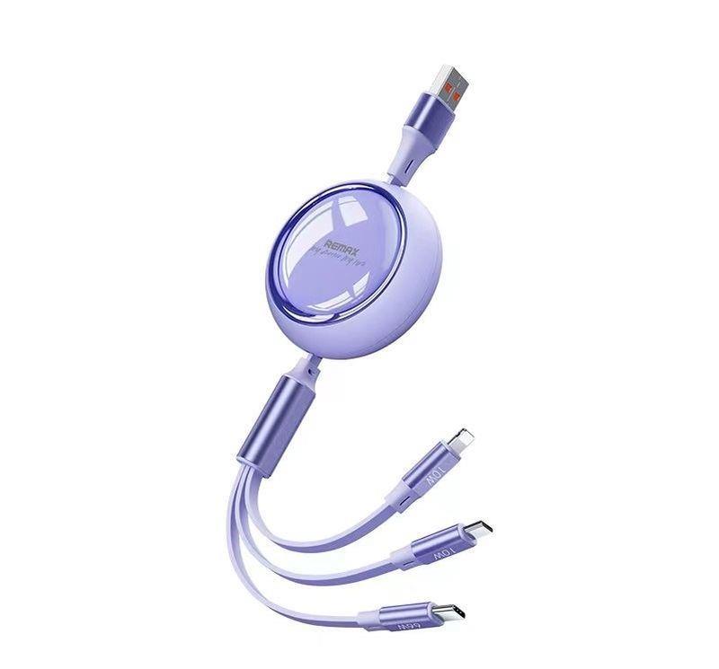 KABELIS REMAX LINON SERIES 66W 3IN1 USB-C/MICRO/LIGHTNING RC-C029 PURPLE