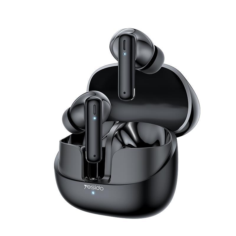 YESIDO HEADPHONES TWS26 BT 5.3 250mAh melns