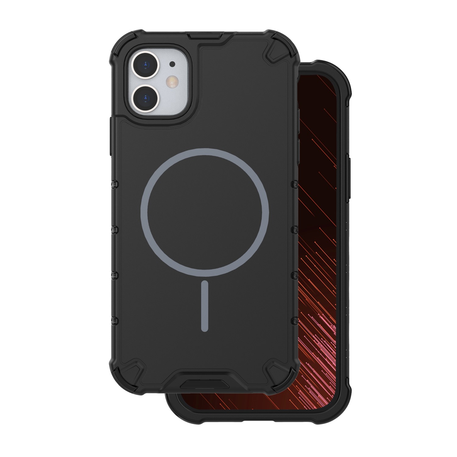 Defender 2in1 Mag maciņš for iPhone 11 melns