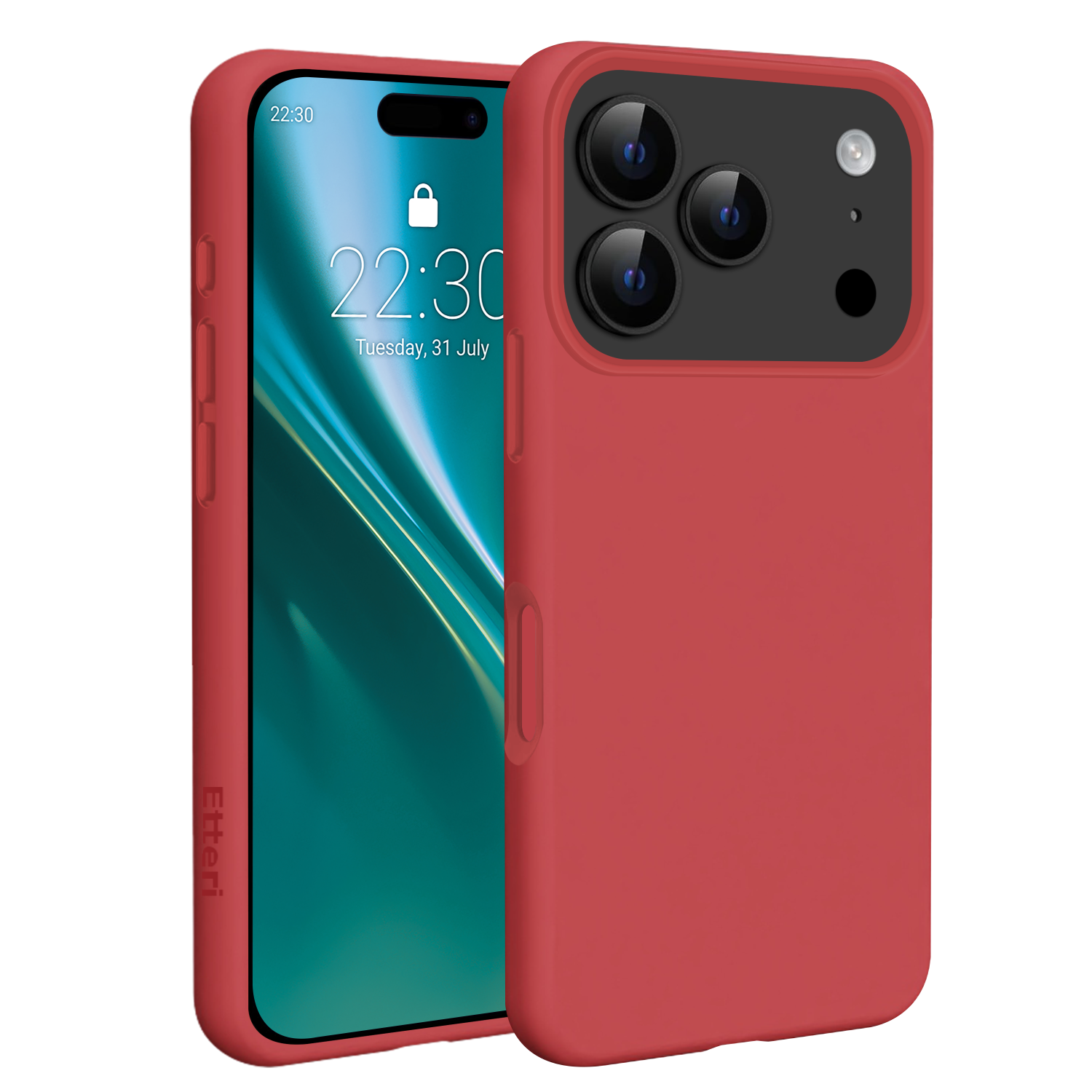 Etteri Silikona Mag maciņš for iPhone 17 Pro raspberry