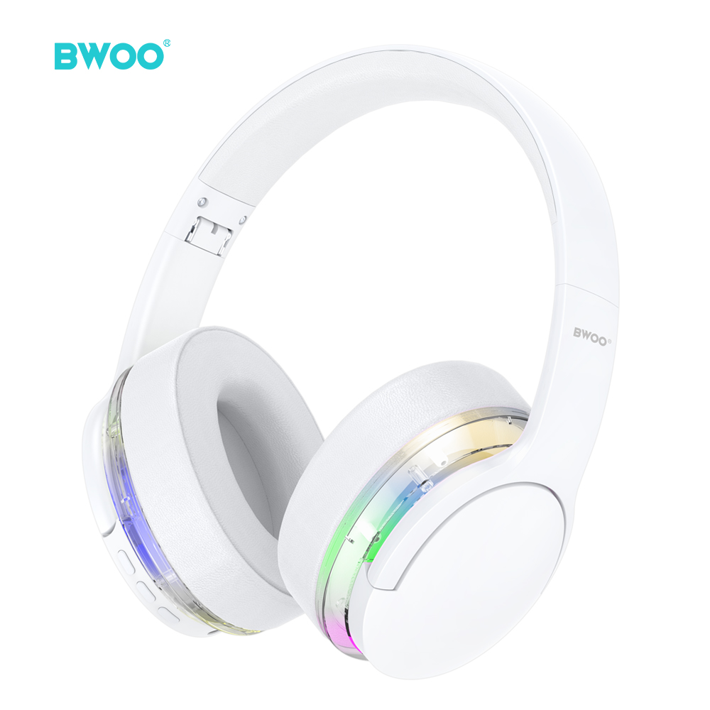 BWOO ANC Bezvadu Headphone Premuim Sound Quality BW587 balts