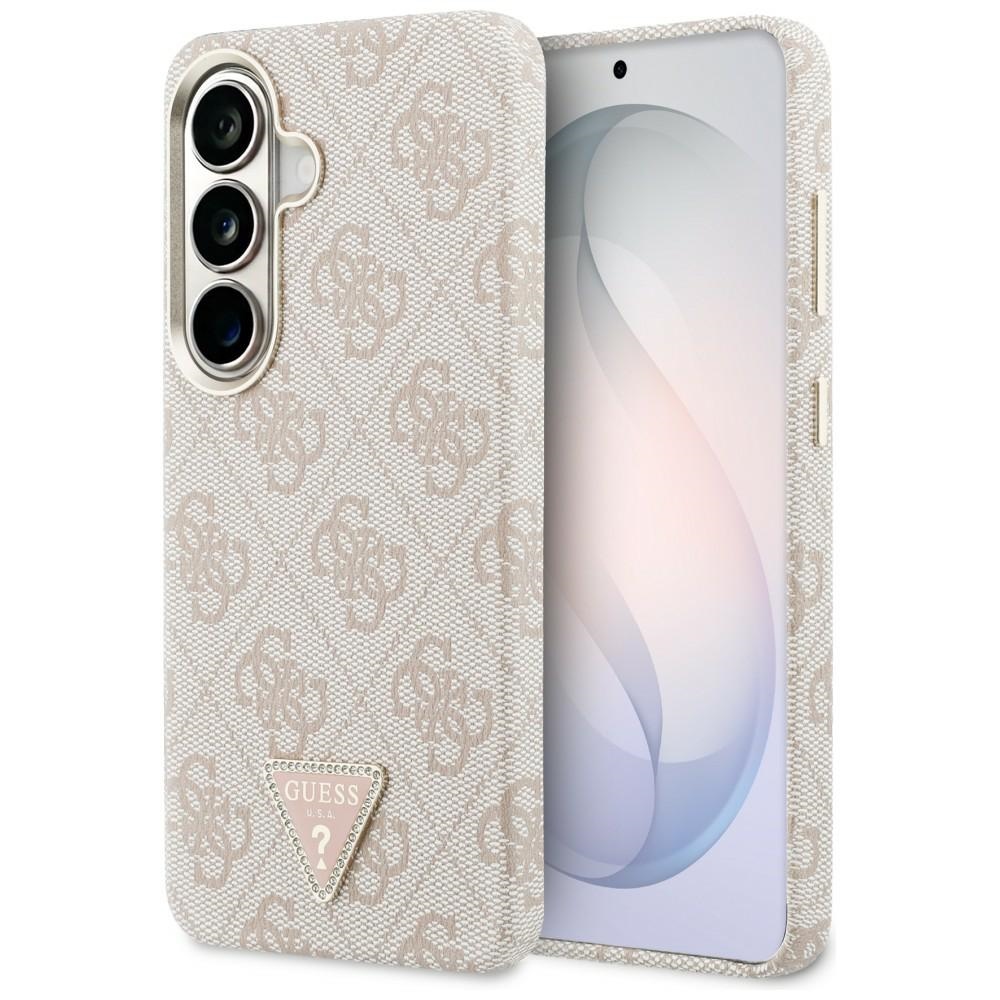 Guess maciņš 4G Triangle Logo MagSafe for Samsung Galaxy S26 rozā