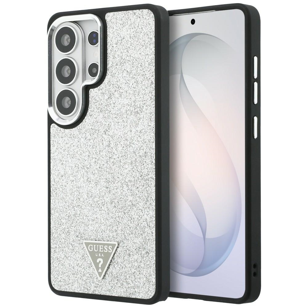 Guess maciņš Fixed Glitter Triangle MagSafe for Samsung Galaxy S26 Ultra sudraba