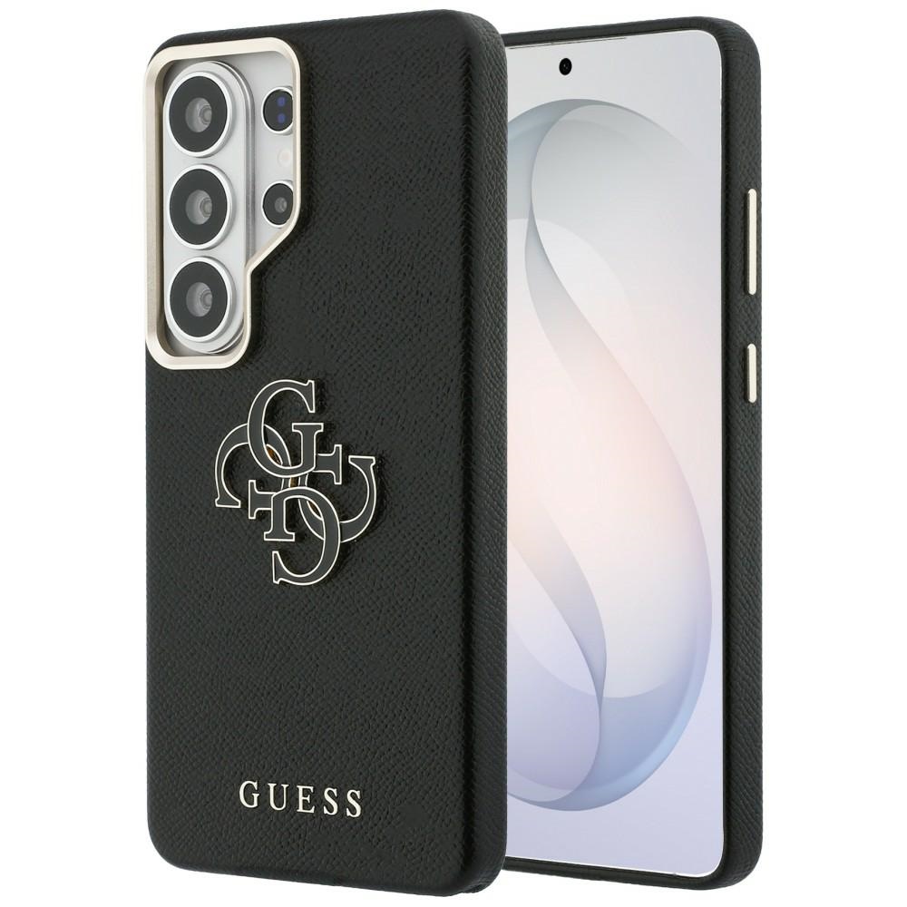 Guess maciņš Grained Big 4G Metal Logo for Samsung Galaxy S26 Ultra melns