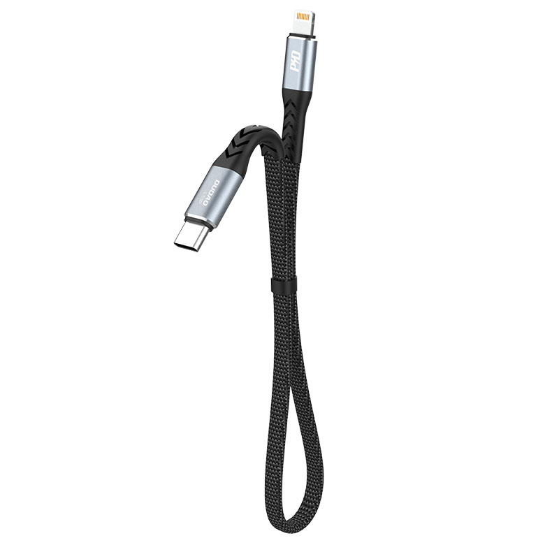 Dudao L10P Lightning - USB-C PD 20W kabelis 0.23m - melns