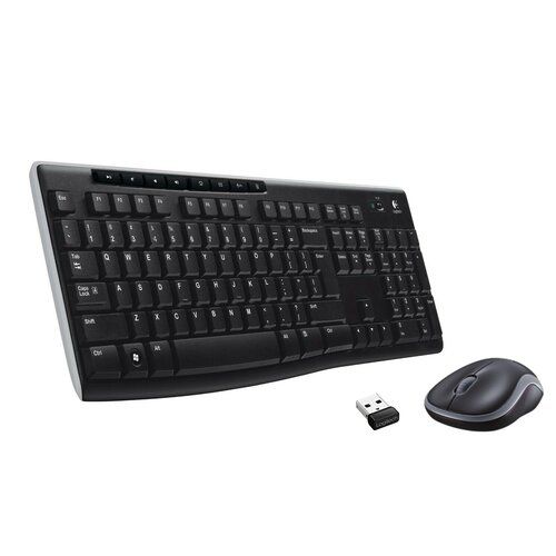 Bezvadu set tastatūra QWERTY + pele Logitech MK270 melns