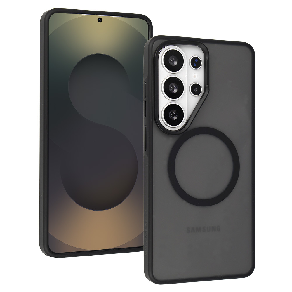 Liavec Soft Maciņš Metal Frame for Samsung Galaxy S26 melns