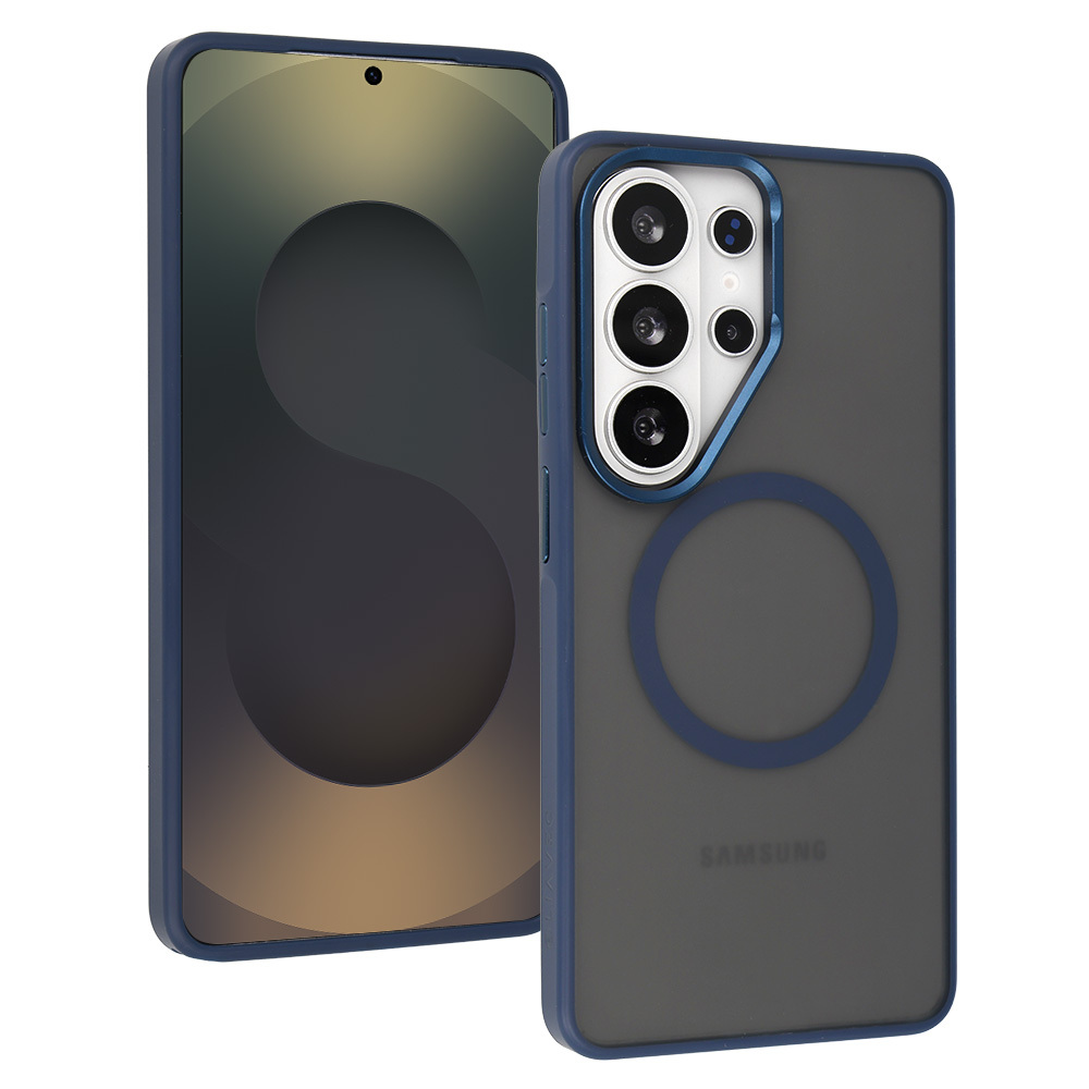 Liavec Soft Maciņš Metal Frame for Samsung Galaxy S26 zils