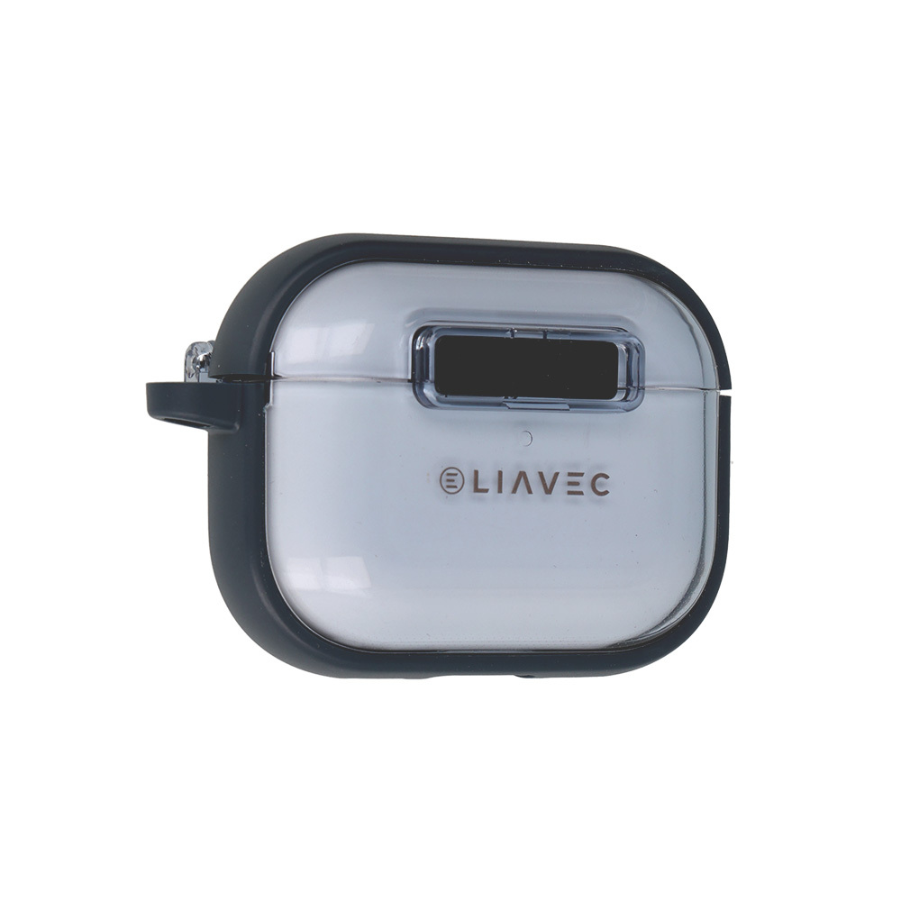 Liavec SlideLock Case for Apple AirPods Pro 3 transparent-blue