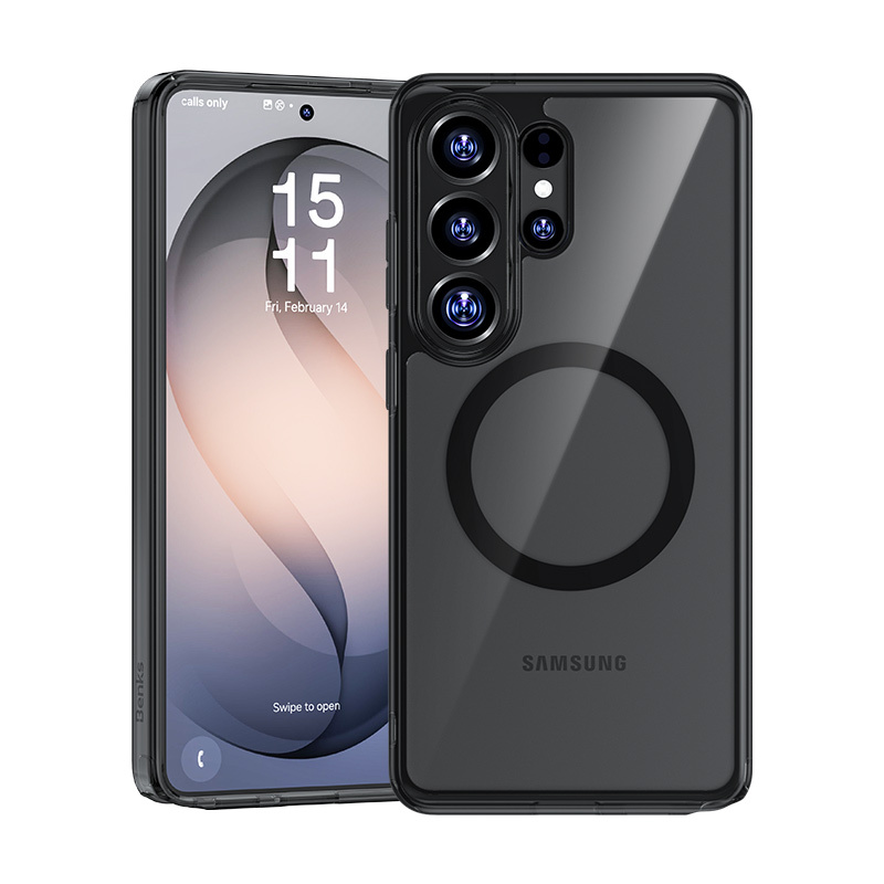 Benks Magnētiskais kristāla TPU rāmja korpuss (0050) priekš Samsung Galaxy S26 Ultra black