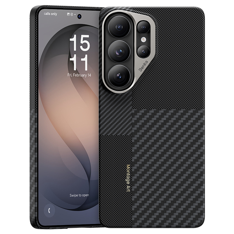 Benks Montage Magnetic Armor Air Kevlar Maciņš Metal Frame 600D+1500D (F050) for Samsung Galaxy S26 Ultra melns