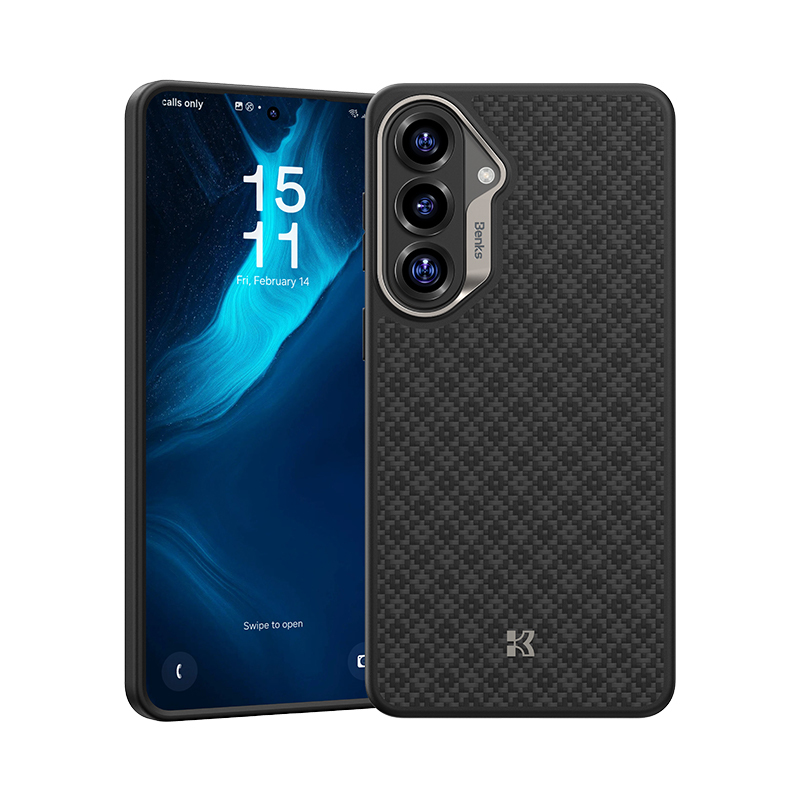 Benks Magnetic Armor Pro Armor Grid Kevlar Maciņš Metal Frame 600D (H048) for Samsung Galaxy S26 melns