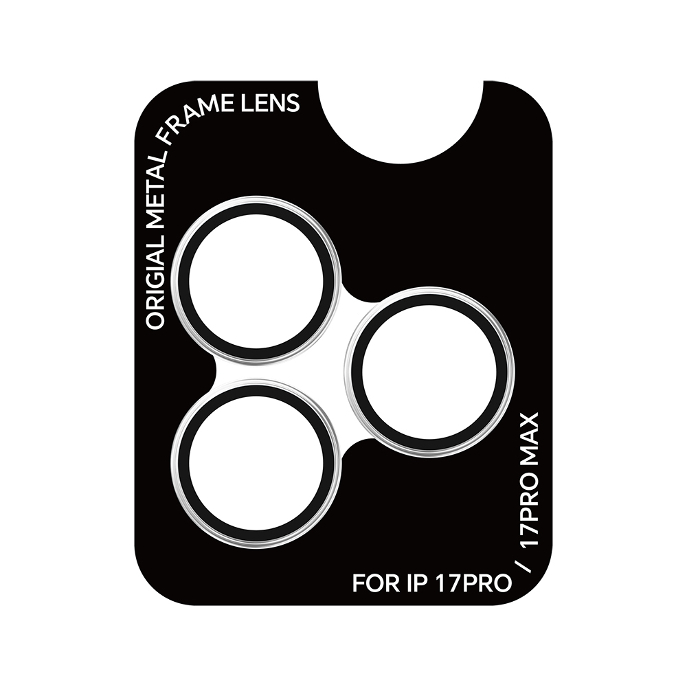 Rock Tempered stikls Pure Series Camera Lens on camera for Iphone 17 Pro/17 Pro Max (lens 3 pieces) sudraba