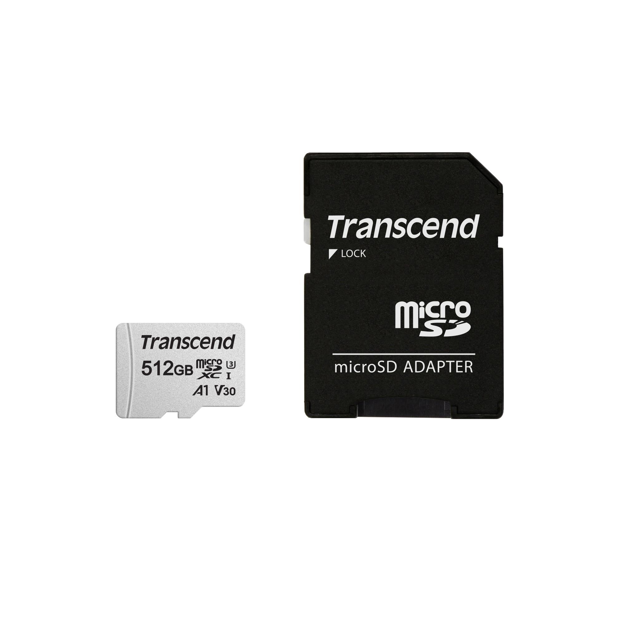 Atmiņas karte TRANSCEND Micro SDXC 512GB ar adapteri