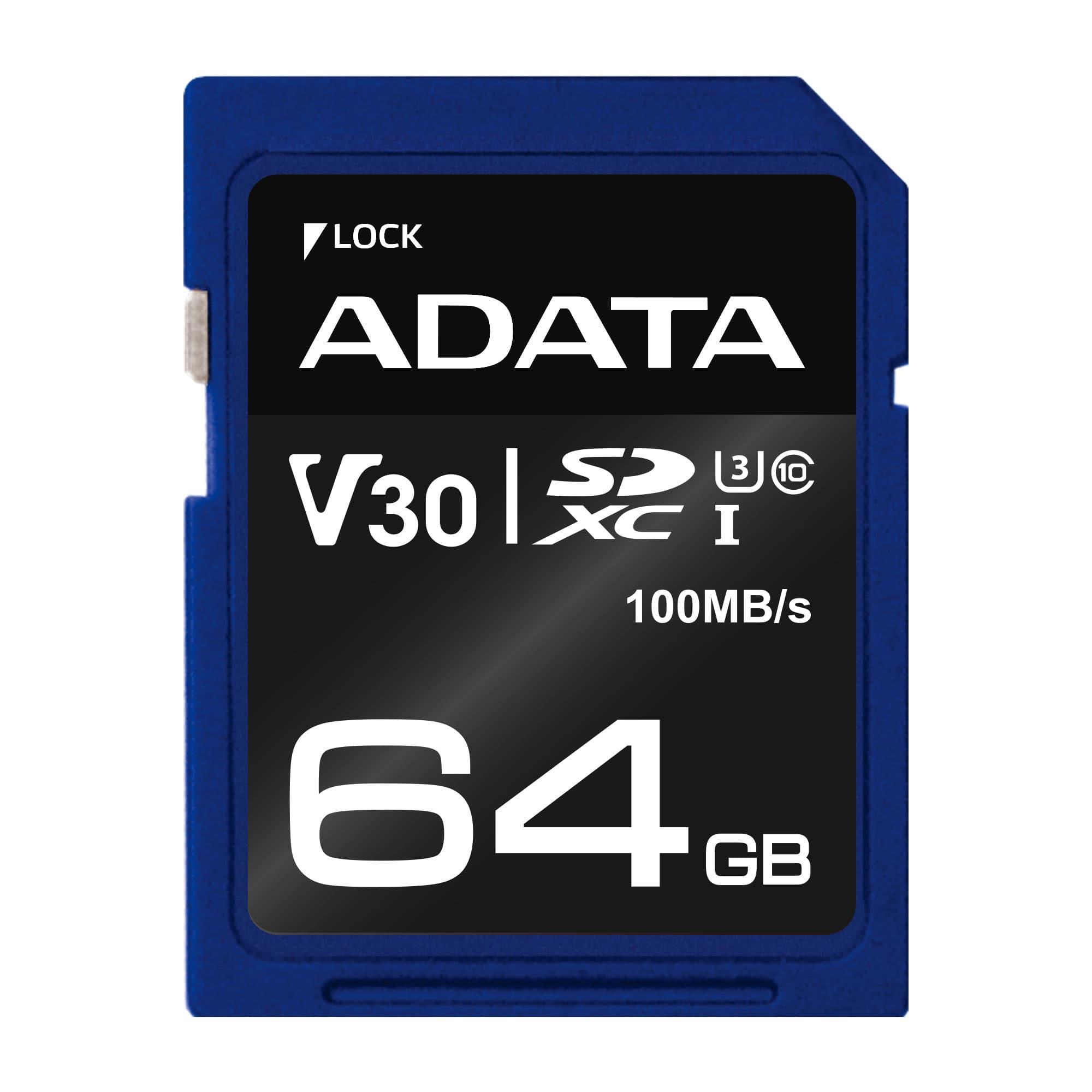 Atmiņas karte SDXC 64GB V30 Adata