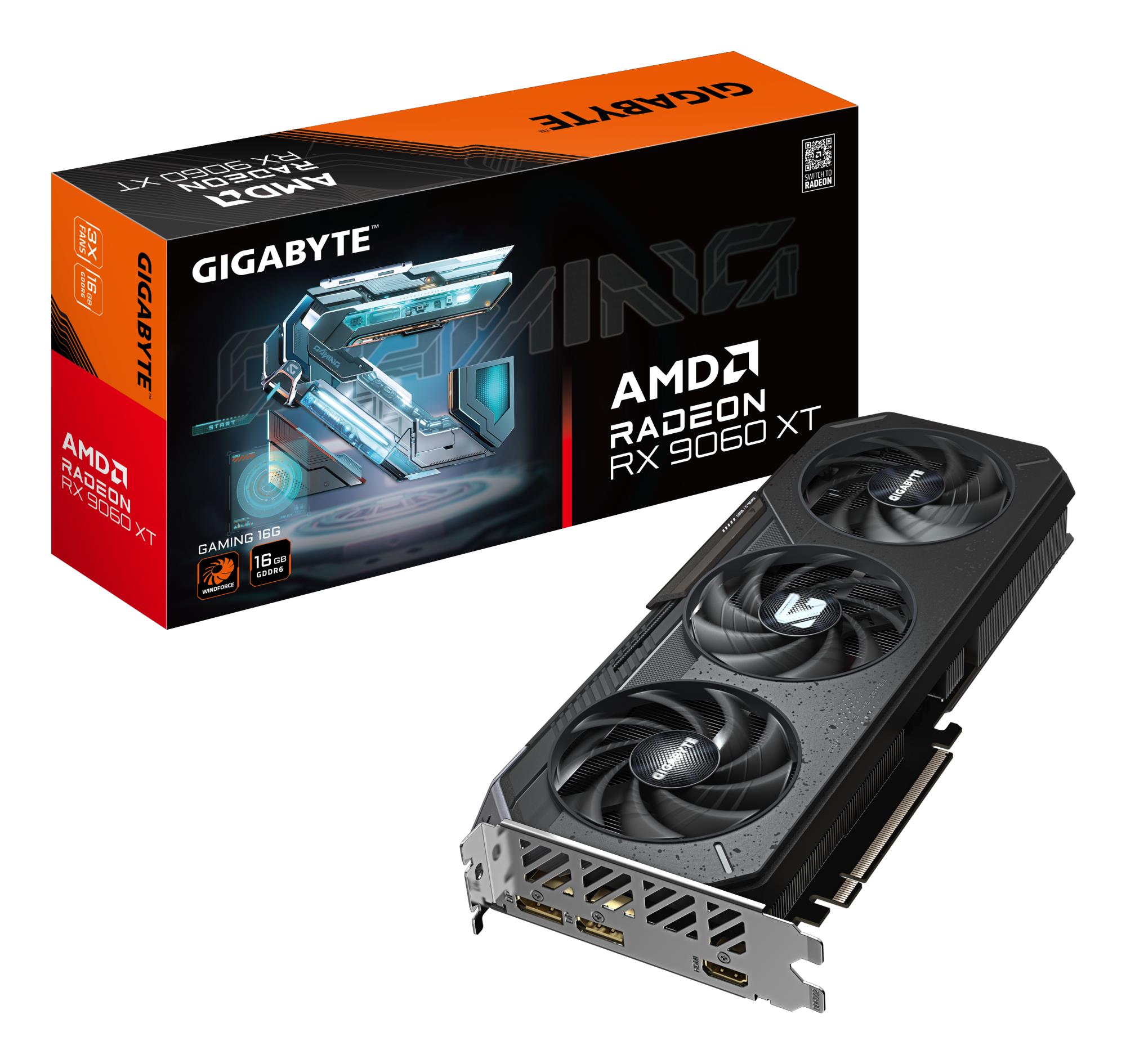 Videokarte GIGABYTE AMD Radeon RX 9060 XT 16GB GDDR6 128bit PCIe 5.0