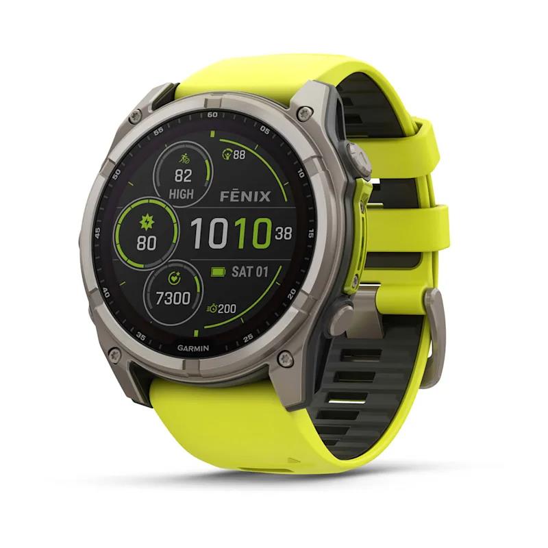 Viedpulkstenis Garmin Fenix 8 Sapphire Solar dzeltens