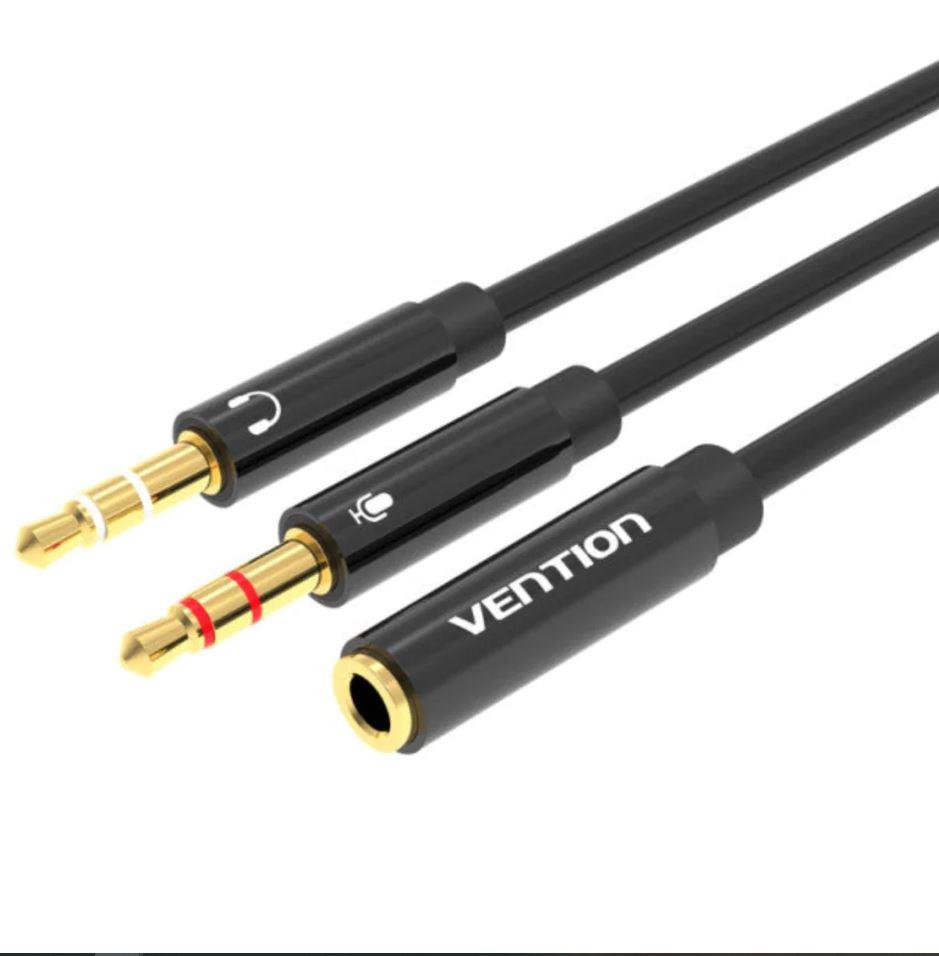 Audio kabelis 2x3.5mm uz 3.5mm 0.3m Vention