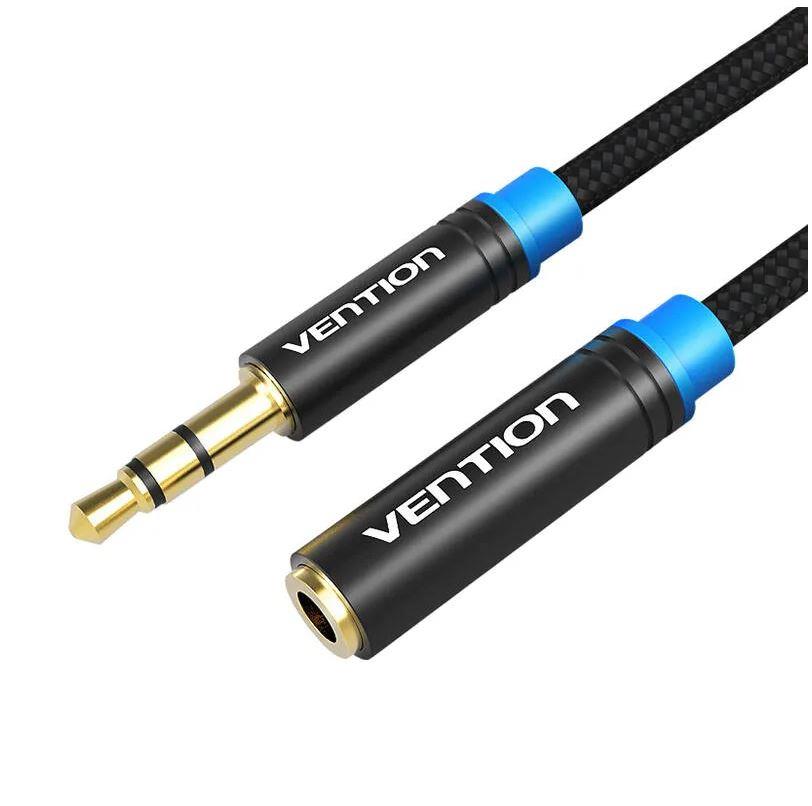 Audio kabelis pīts 3,5 mm vīrietis-vīrišķis Vention VAB-B06-B500-M 5 m melns