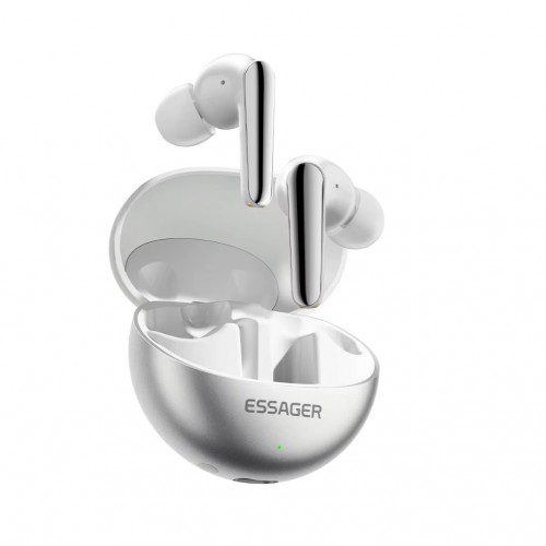 Bluetooth austiņas Essager "TWS" baltas (dubultā trokšņa slāpēšana / Bluetooth 5.3)
