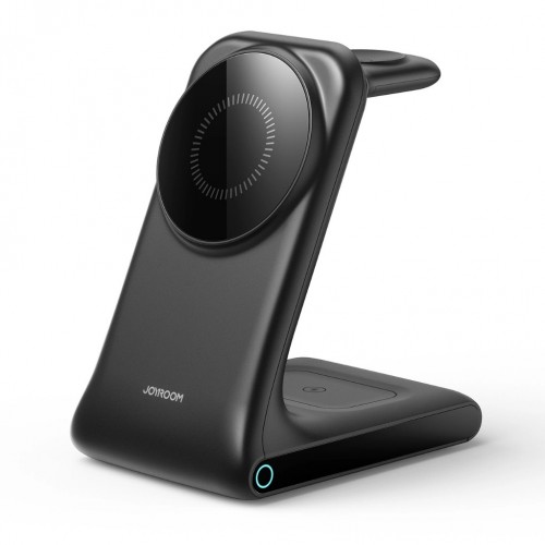 Bezvadu lādētājs Joyroom "JR-W15 3in1" melns 15W (priekš iPhone / Apple Watch / Airpods)