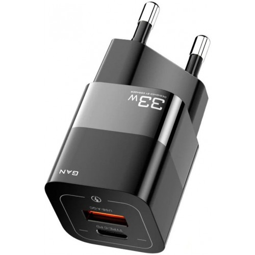 Lādētājs Essager "GaN Square" Melns 33W (PD / QC3.0)