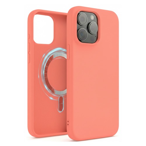 Maciņš "TM MagSafe Silicone" iPhone 16 / Mandarīns /