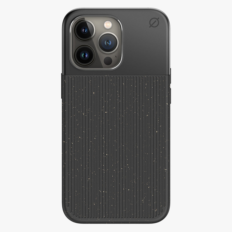 ATOM STUDIOS maciņš SPLIT WOOD FIBRE MAGSAFE IPHONE 13 PRO melns