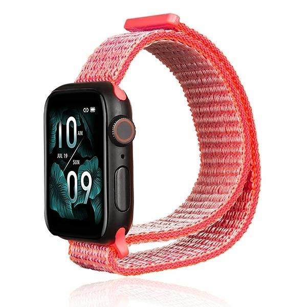 Beline Siksniņa Apple Watch Nylon 42/45/45/49mm rozā