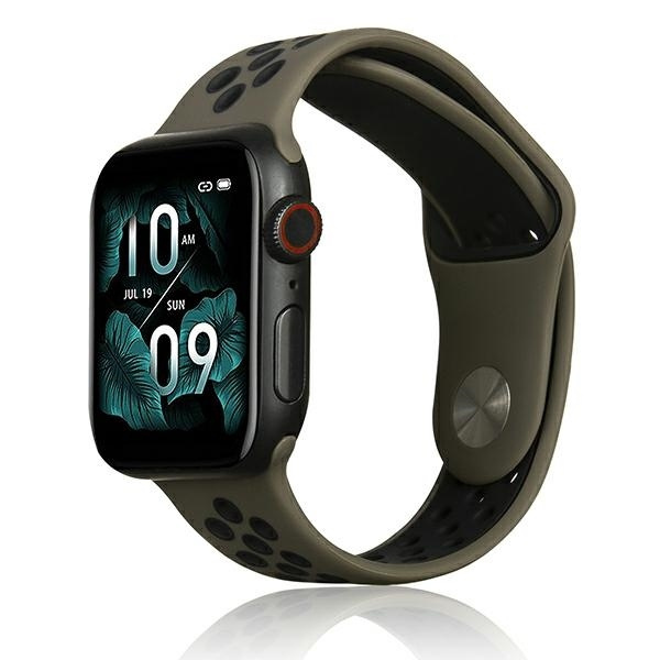 Beline Siksniņa Apple Watch Sport Silicone 38/40/41mm brūns/melns