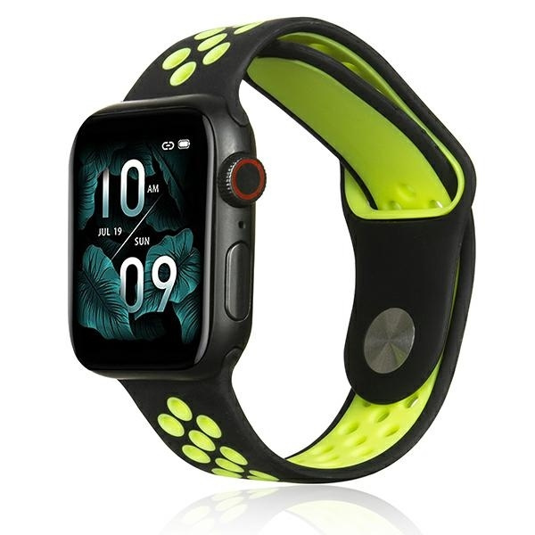 Beline Siksniņa Apple Watch Sport Silicone 38/40/41mm melns/laims
