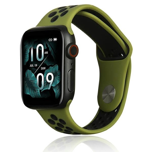 Beline Siksniņa Apple Watch Sport Silicone 38/40/41mm zaļš/melns